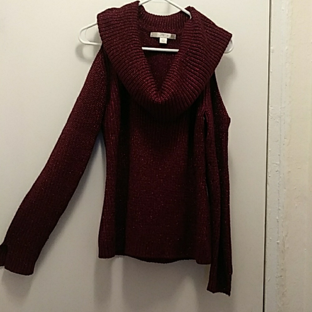 Cold shoulder sweater